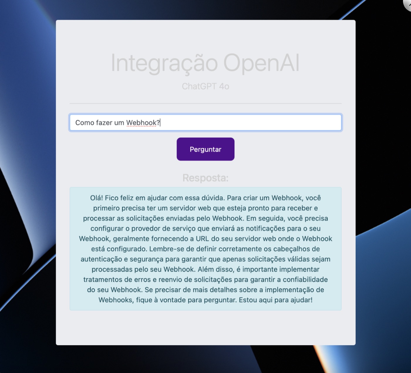 Integração com OpenAI